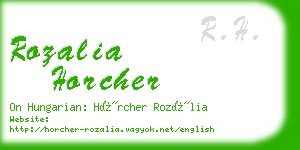 rozalia horcher business card